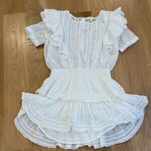 Loveshack Fancy White Ruffled Dress